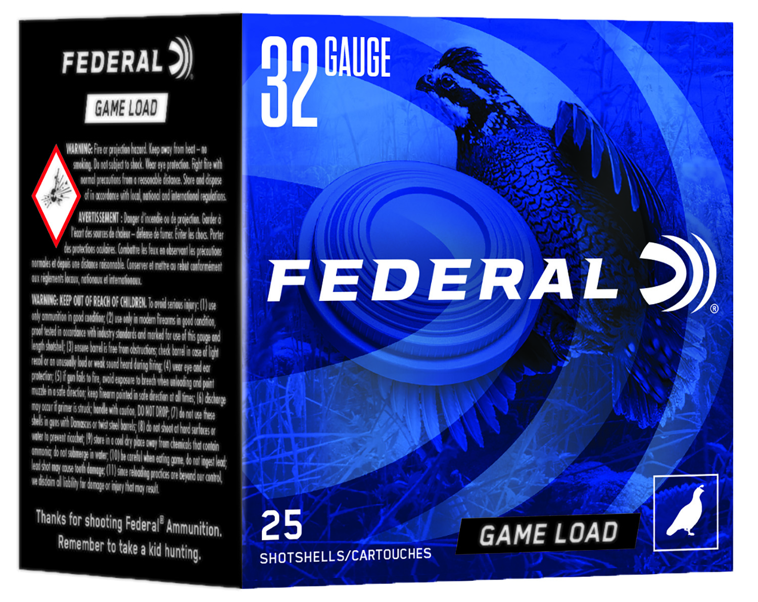 Federal Premium Game Load Upland 32 Gauge 2.5in 1/2 oz Shotgun Shot Ammunition