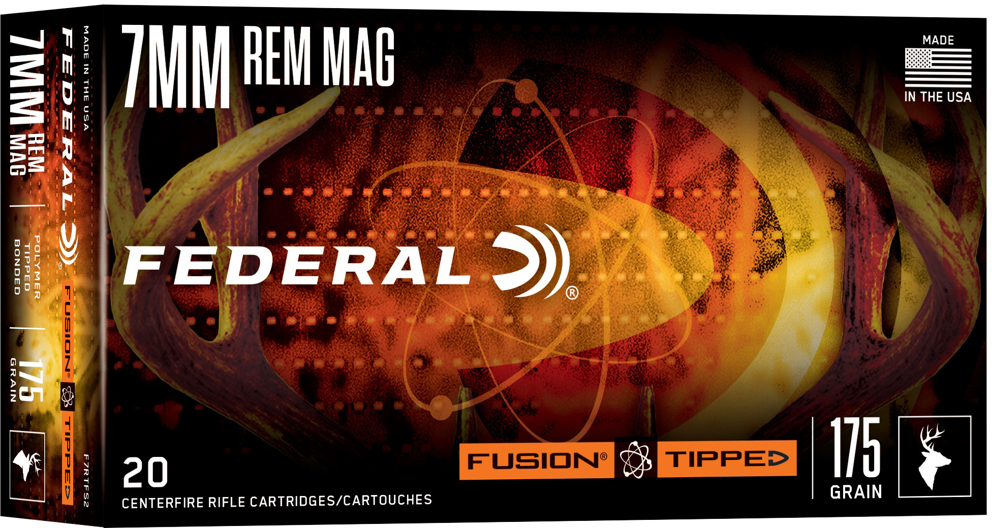 Federal 7mm Rem Mag 175 Grain Tipped Brass Cased Rifle Ammunition