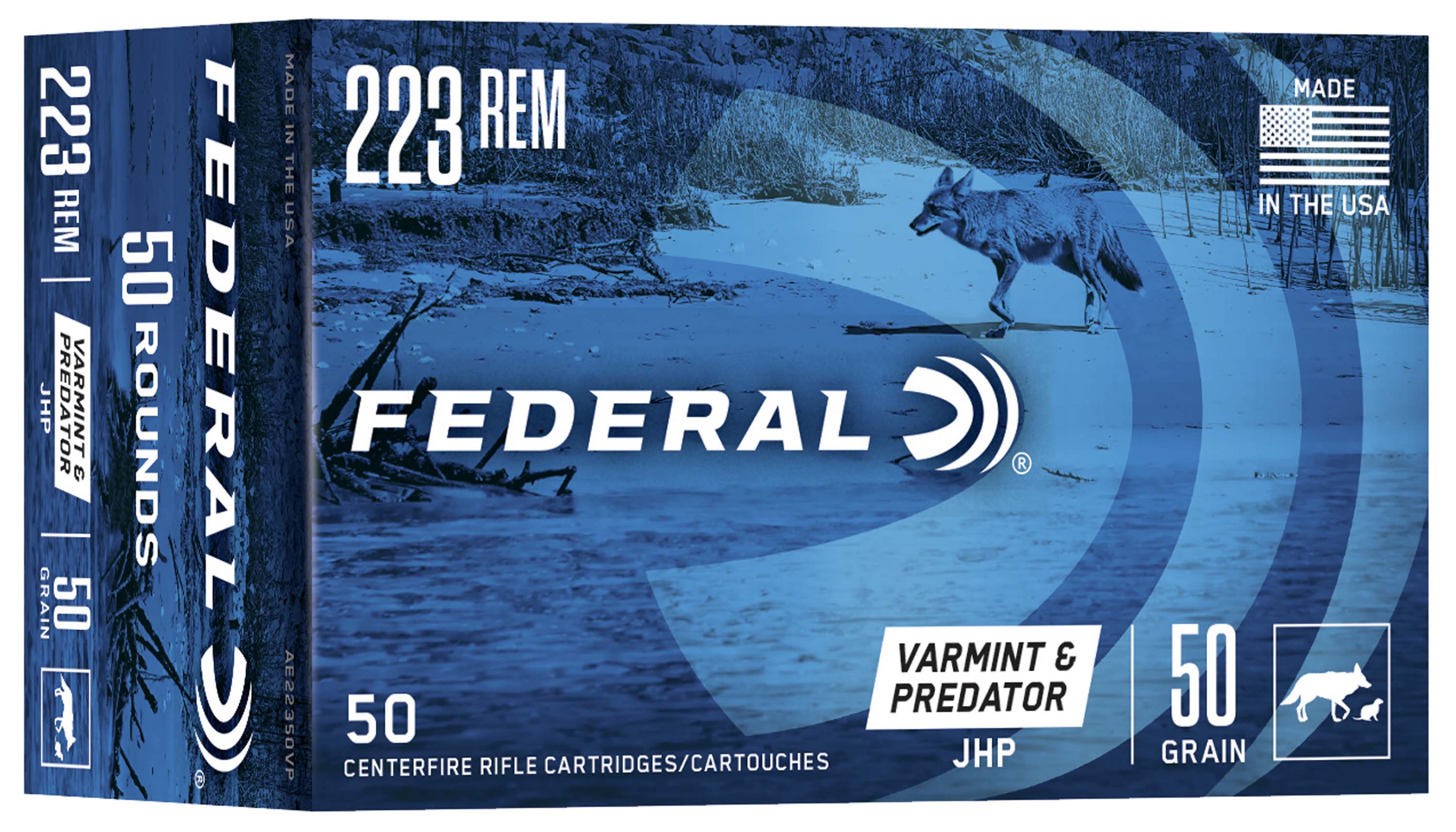 Federal Premium American Eagle .223 50 Grain Jacketed Hollow Point Centerfire Rifle Ammunition