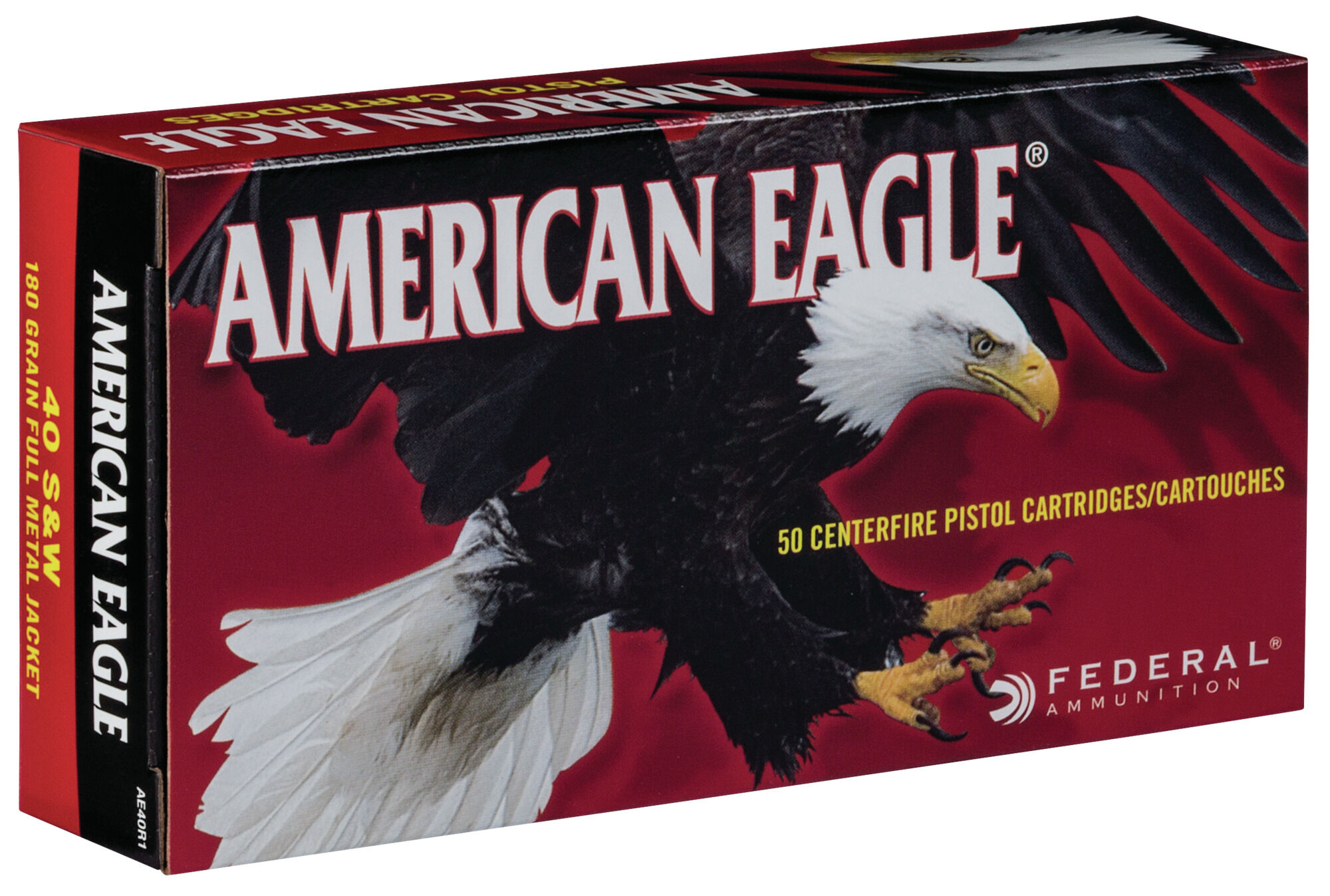 Federal Premium American Eagle .40 S&W 180 Grain Full Metal Jacket Centerfire Pistol Ammunition