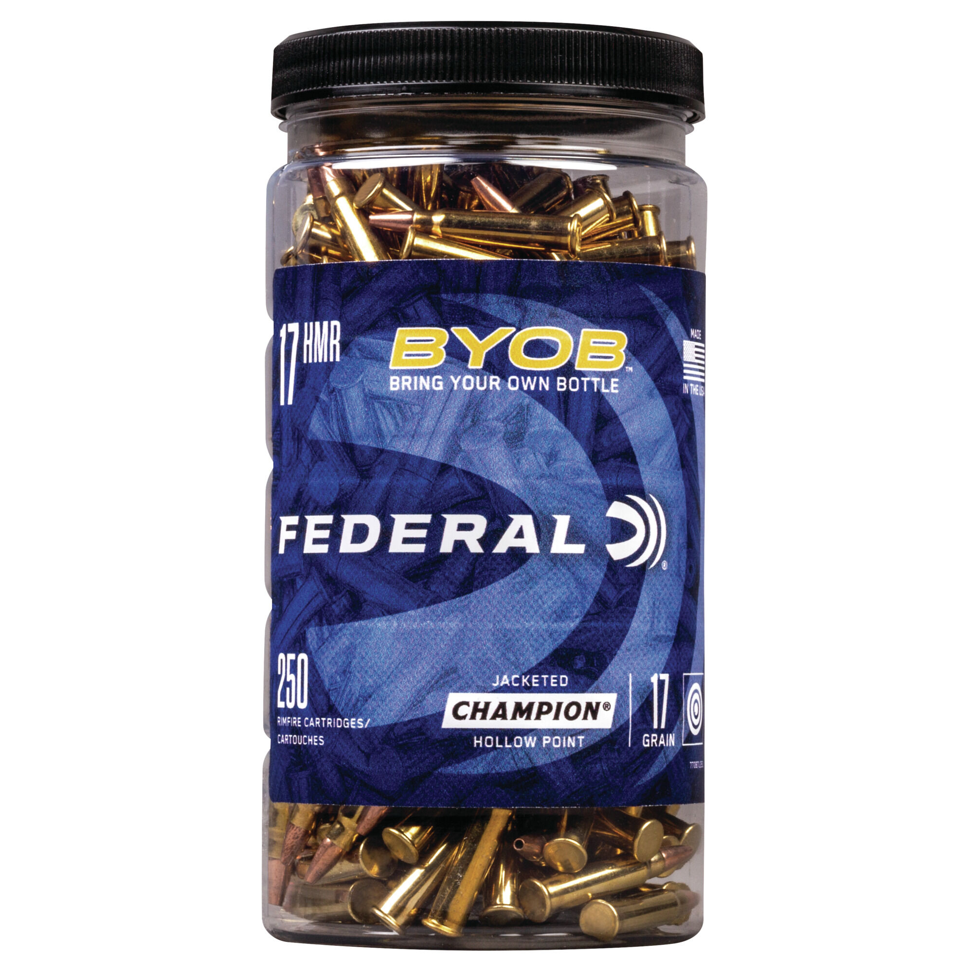 Federal Premium BYOB .17 Hornady Magnum Rimfire 17 Grain Jacketed Hollow Point Rimfire Ammunition