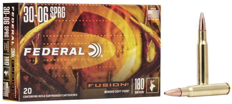 Federal Fusion .30-06 Springfield 180 Grain Soft Point Centerfire Rifle Ammunition