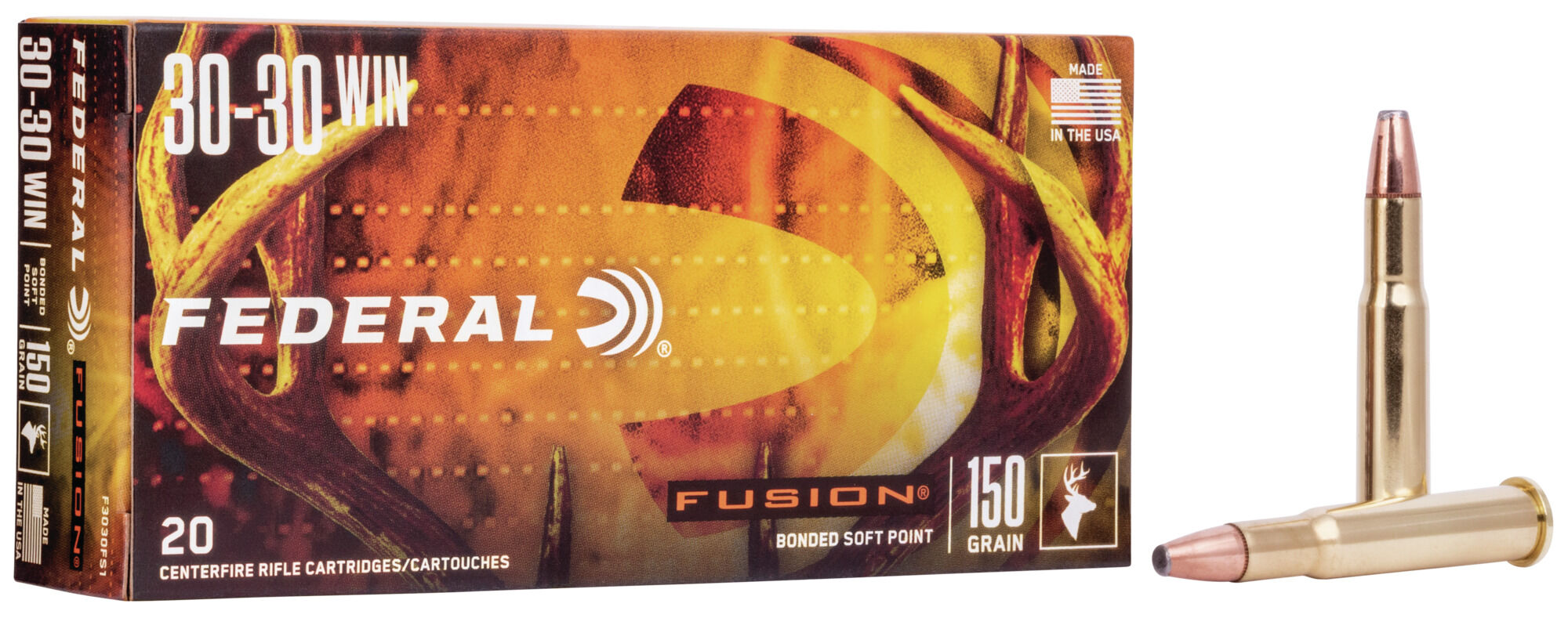 Federal Fusion .30-30 Winchester 150 Grain Soft Point Centerfire Rifle Ammunition