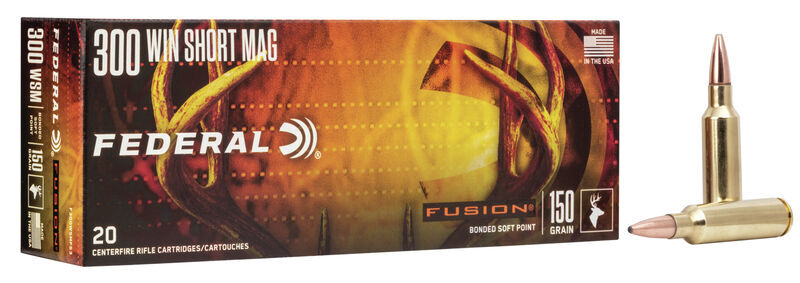 Federal Premium FUSION .300 Winchester Short Magnum 150 grain Fusion Soft Point Centerfire Rifle Ammunition