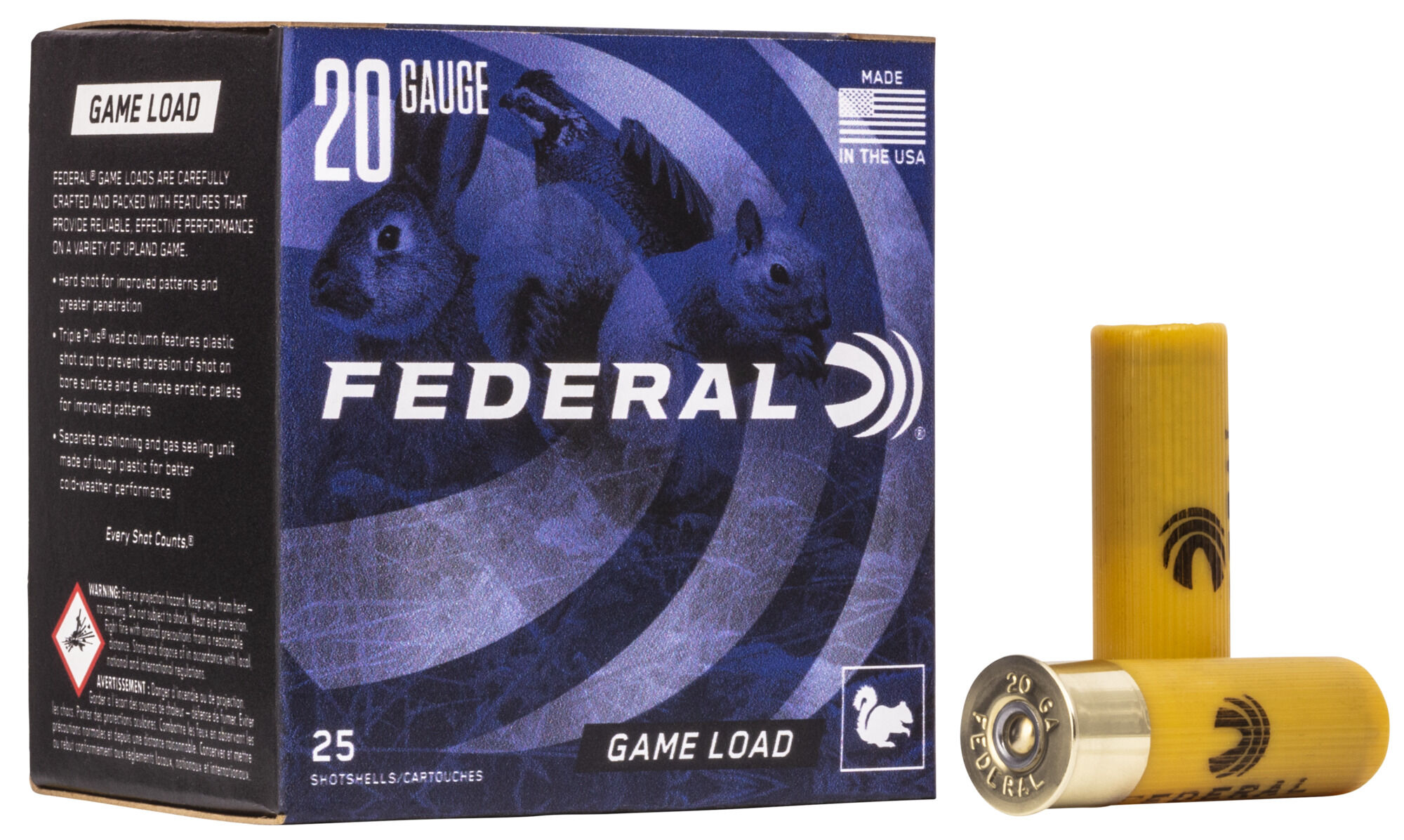 Federal Premium Game Shok 20 Gauge 7/8 oz Game Load Upland Shotgun Ammunition