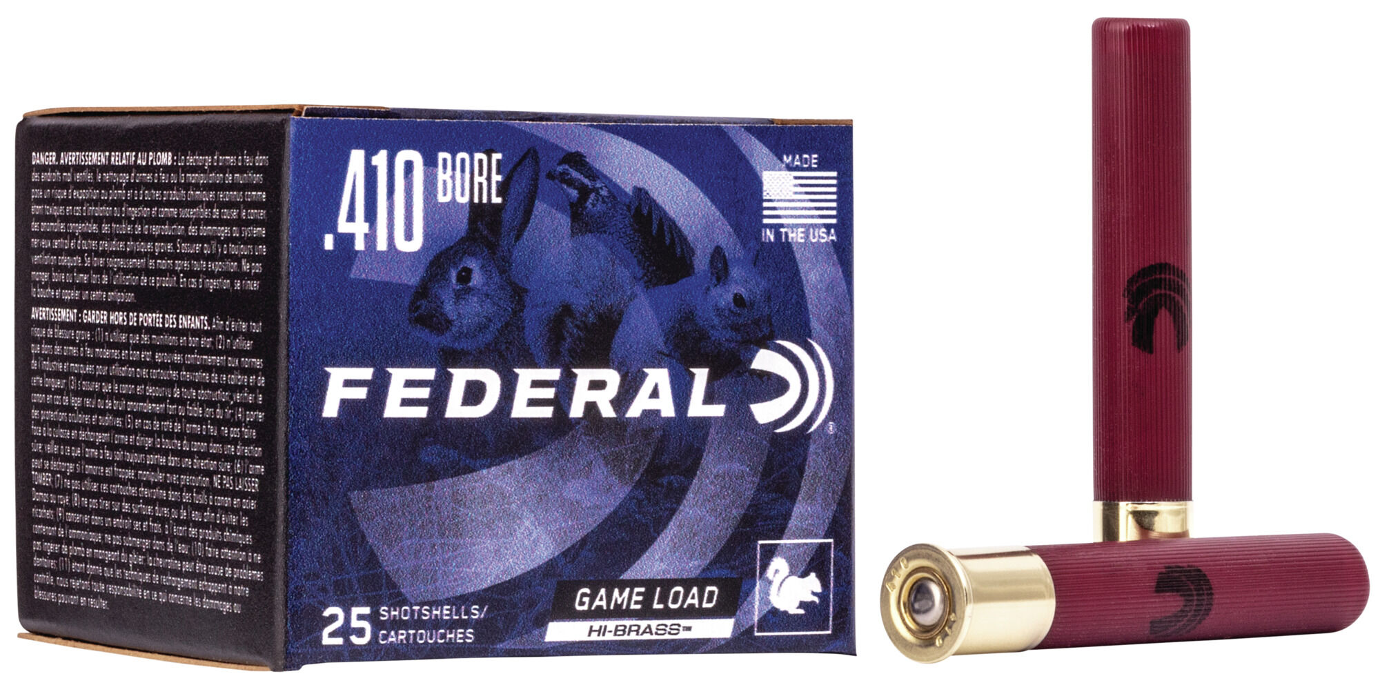 Federal Premium Game Shok 410 Bore 11/16 oz Game Load Upland Hi-Brass Shotgun Ammunition