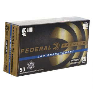 Federal Premium Personal Defense HST .45ACP 230 Grain Jacketed Hollow Point Brass Cased Pistol Ammunition