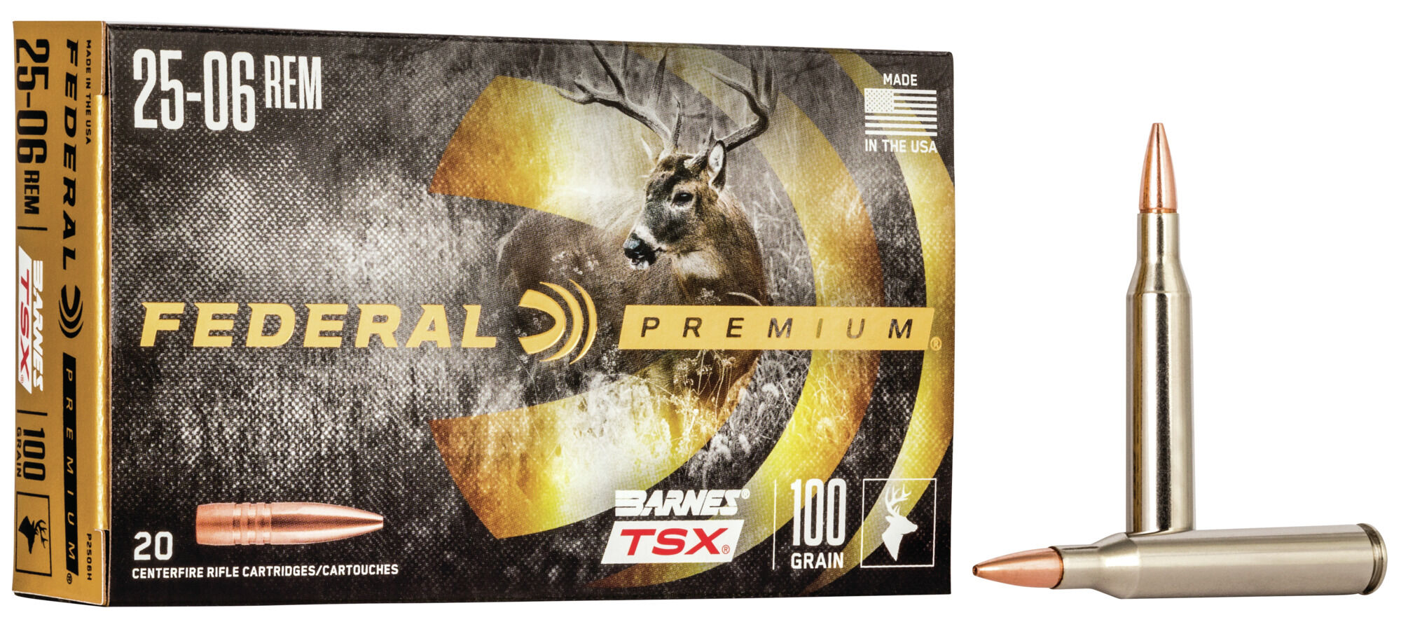 Federal Premium Barnes TSX .25-06 100 Grain Barnes Triple-Shock X Centerfire Rifle Ammunition