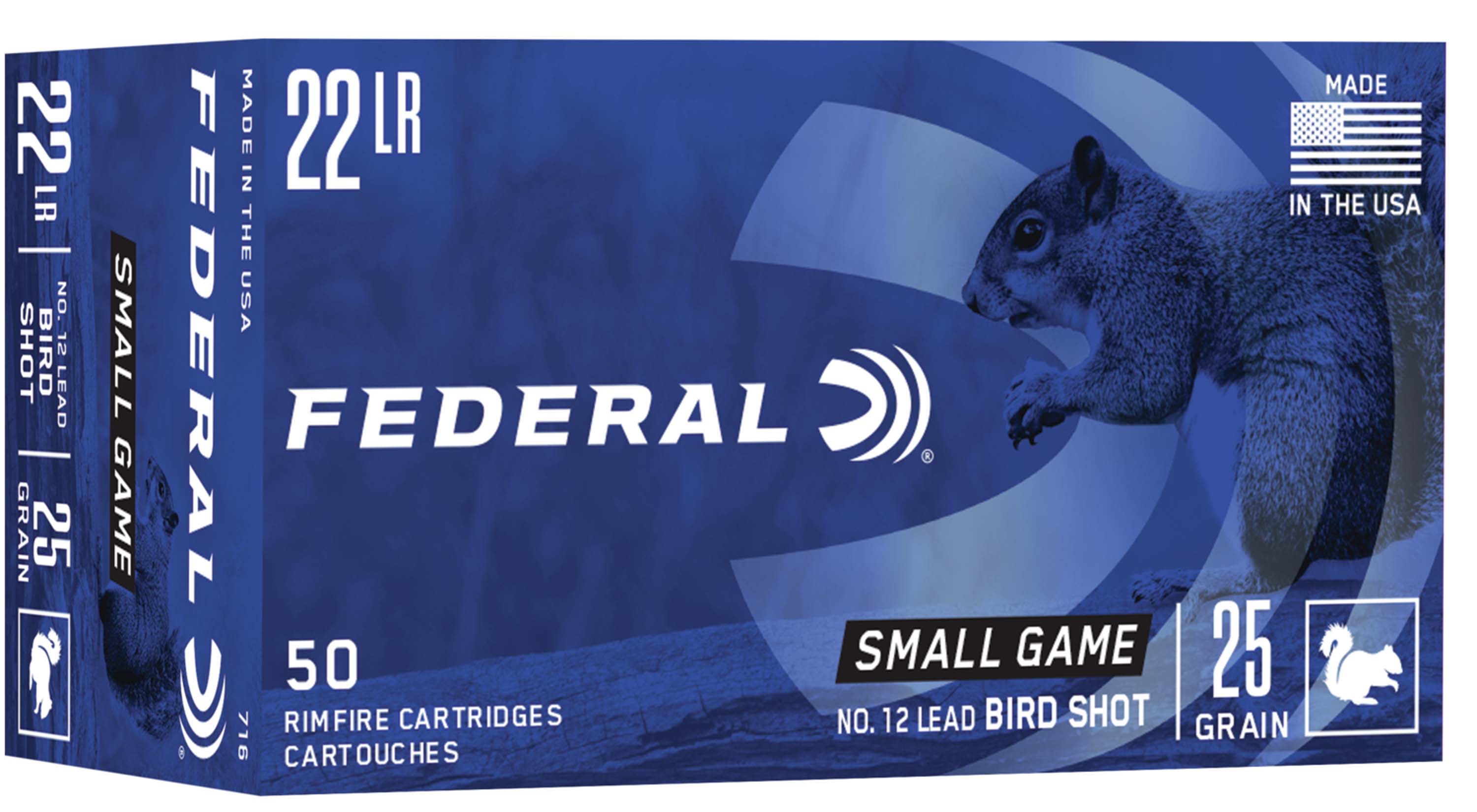 Federal Premium Small Game .22 Long Rifle 25 Grain 12 Shot Rimfire Ammunition