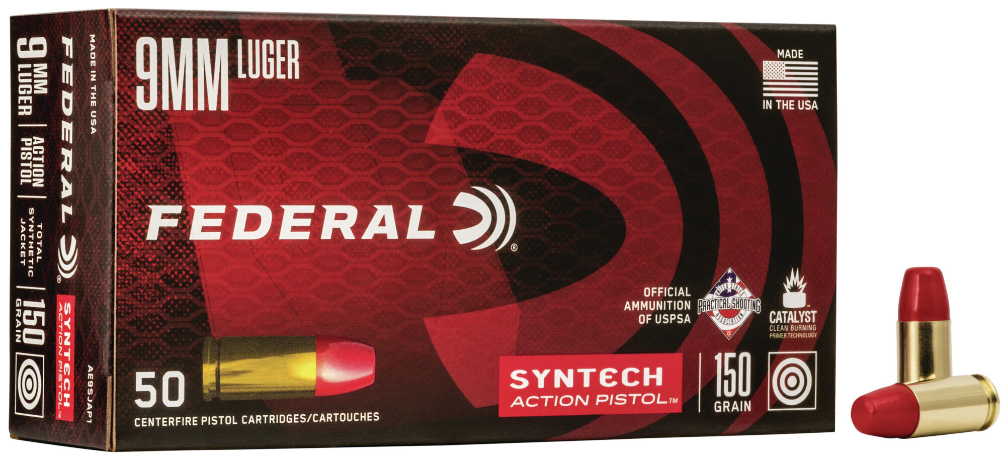 Federal Premium Syntech Action Pistol 9mm Luger 150 Grain Syntech ...