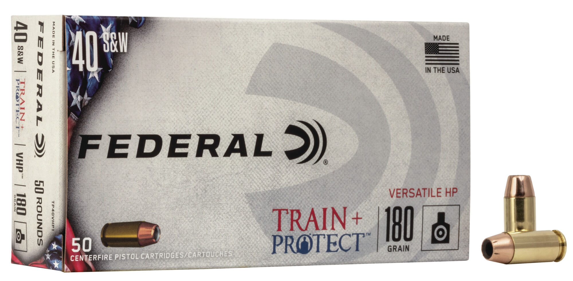 Federal Premium American Eagle .40 S&W 180-Grain Centerfire Pistol  Ammunition - 50 Rounds