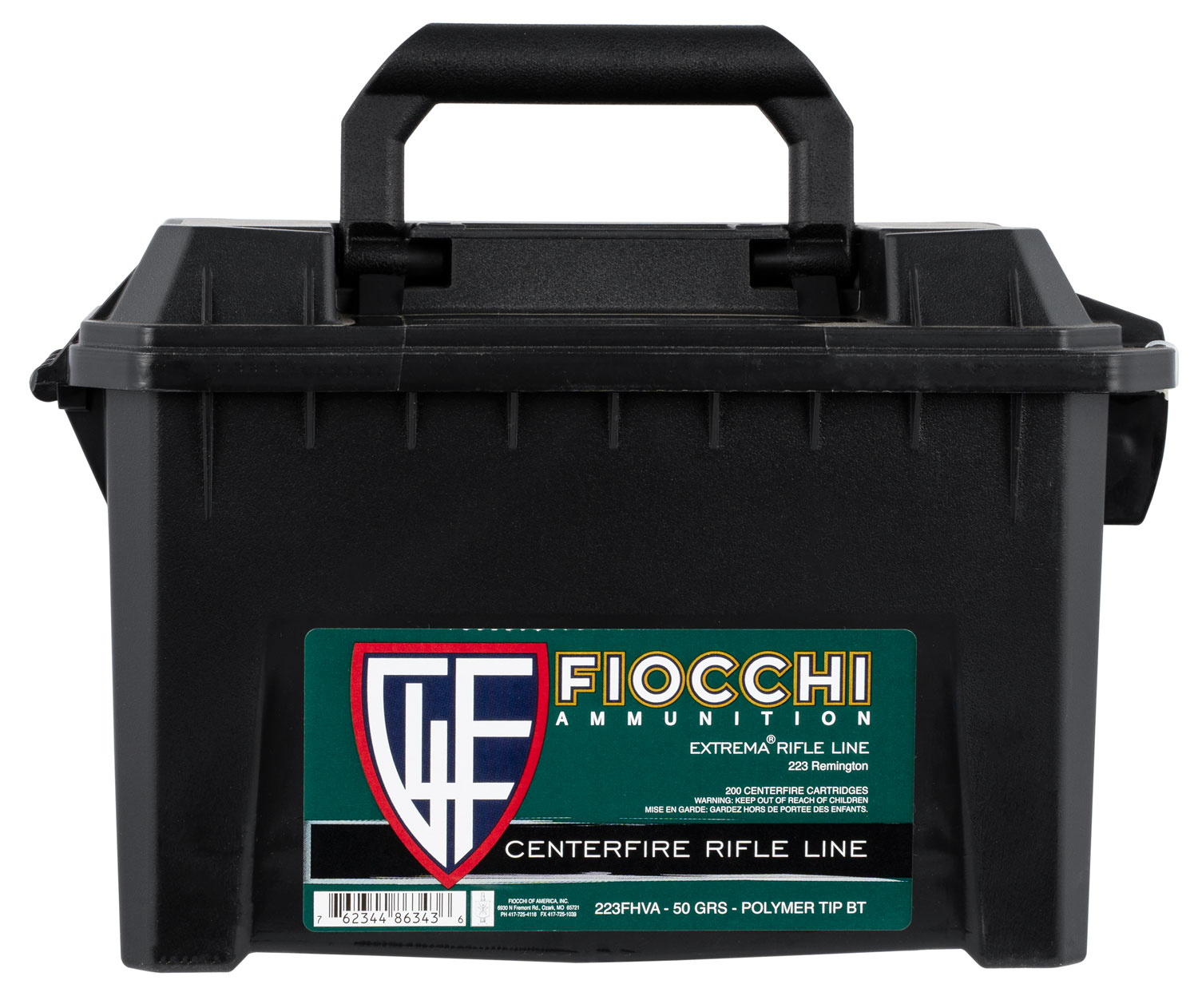 Fiocchi Extrema .223 Remington 40 Grain Spitzer Brass Cased Rifle Ammunition