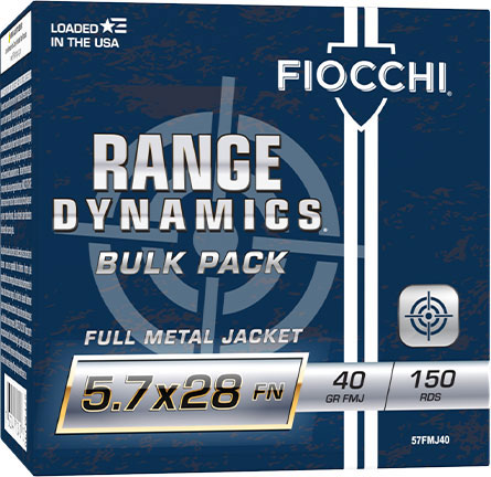 Fiocchi .5.7X28 40 Grain FMJ Brass Cased Centerfire Rifle Ammunition