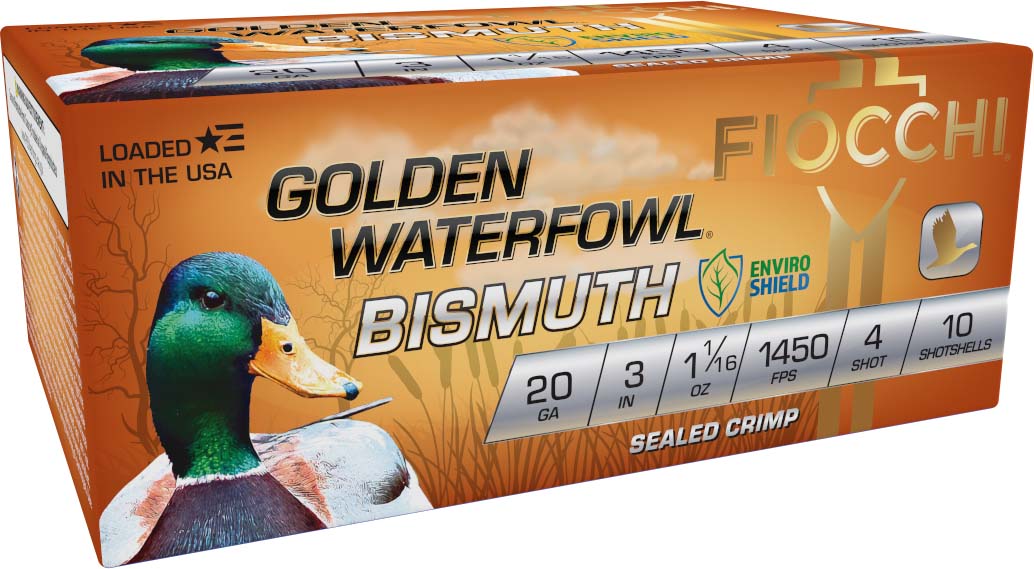 Fiocchi Golden Bismuth 20 Gauge 1-1/16oz 3in 4 Shot Shotgun Ammunition