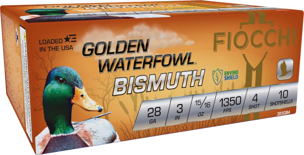 Fiocchi Golden Bismuth 28 Gauge 15/16oz 3in 4 Shot Shotgun Ammunition