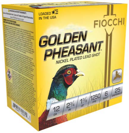 Fiocchi Golden Pheasant 12 Gauge 1 3/8 oz 2.75in 6 Size 1250 Shotgun Ammunition