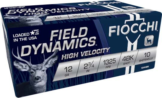 Fiocchi Hi Velocity 12 Gauge 4BK 2.75in Shotgun Buckshot Ammunition