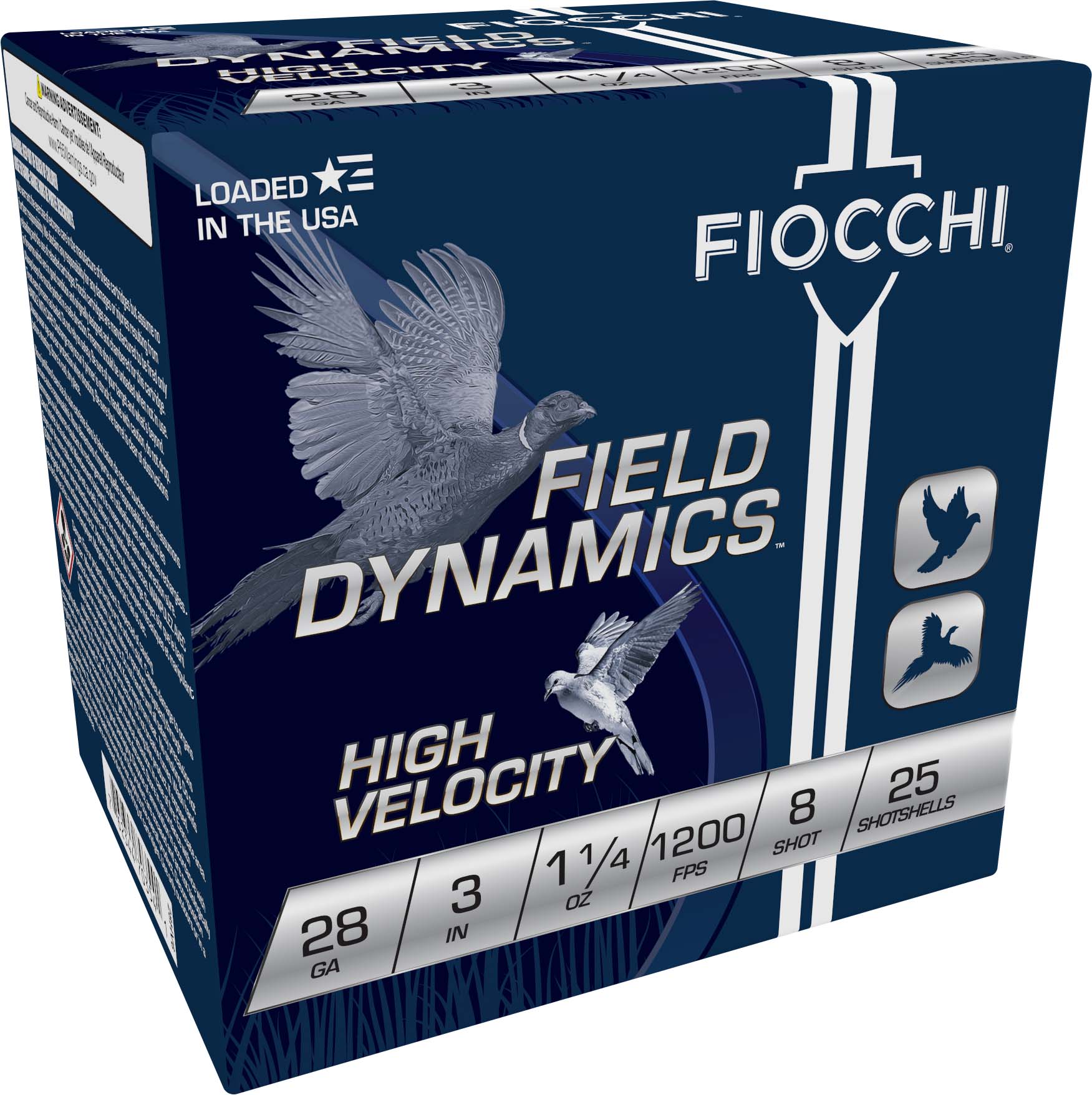 Fiocchi Hi Velocity Lead 28 Gauge 1oz 3in 8 Shot Shotgun Ammunition