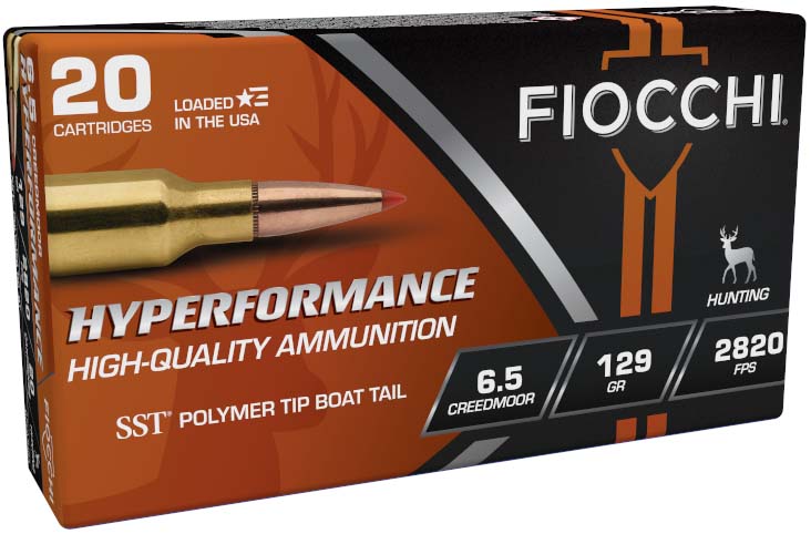 Fiocchi Hyperformance Hunt 6.5mm Creedmoor 129 Grain SST Brass Cased Rifle Ammunition