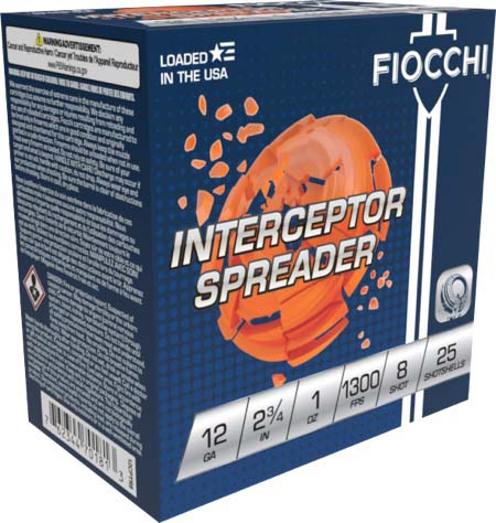 Fiocchi Interceptor Spreader 12 Gauge 1oz 2.75in Shotgun Ammunition