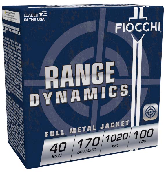 Fiocchi Range Dynamics .40 S&W 170 Grain FMJTC Centerfire Pistol Ammunition