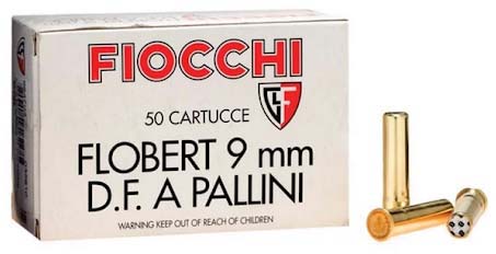 Fiocchi Rimfire 9mm Flobert 6 Grain Shotshells Brass Ammunition