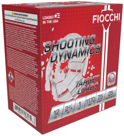 Fiocchi Shooting Dynamics 12 Gauge 1oz 2.75in 7 1/2 Shot 1170 Shotgun Ammunition