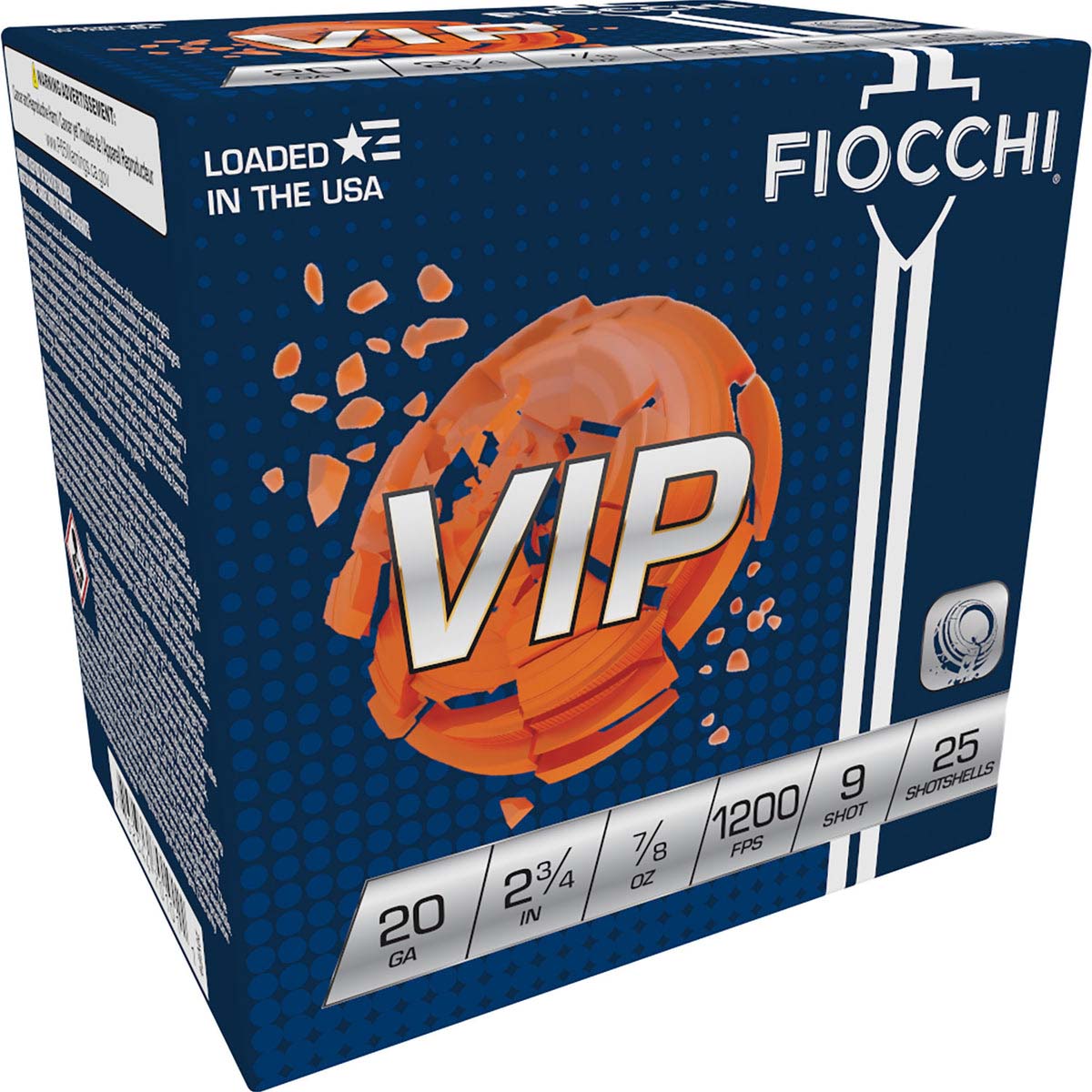 Fiocchi VIP 20 Gauge 7/8oz 2.75in 9 Shot Shotgun Ammunition