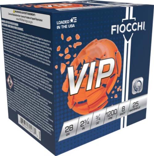 Fiocchi VIP 28 Gauge 3/4oz 2.75in 7 1/2 Shot Shotgun Ammunition