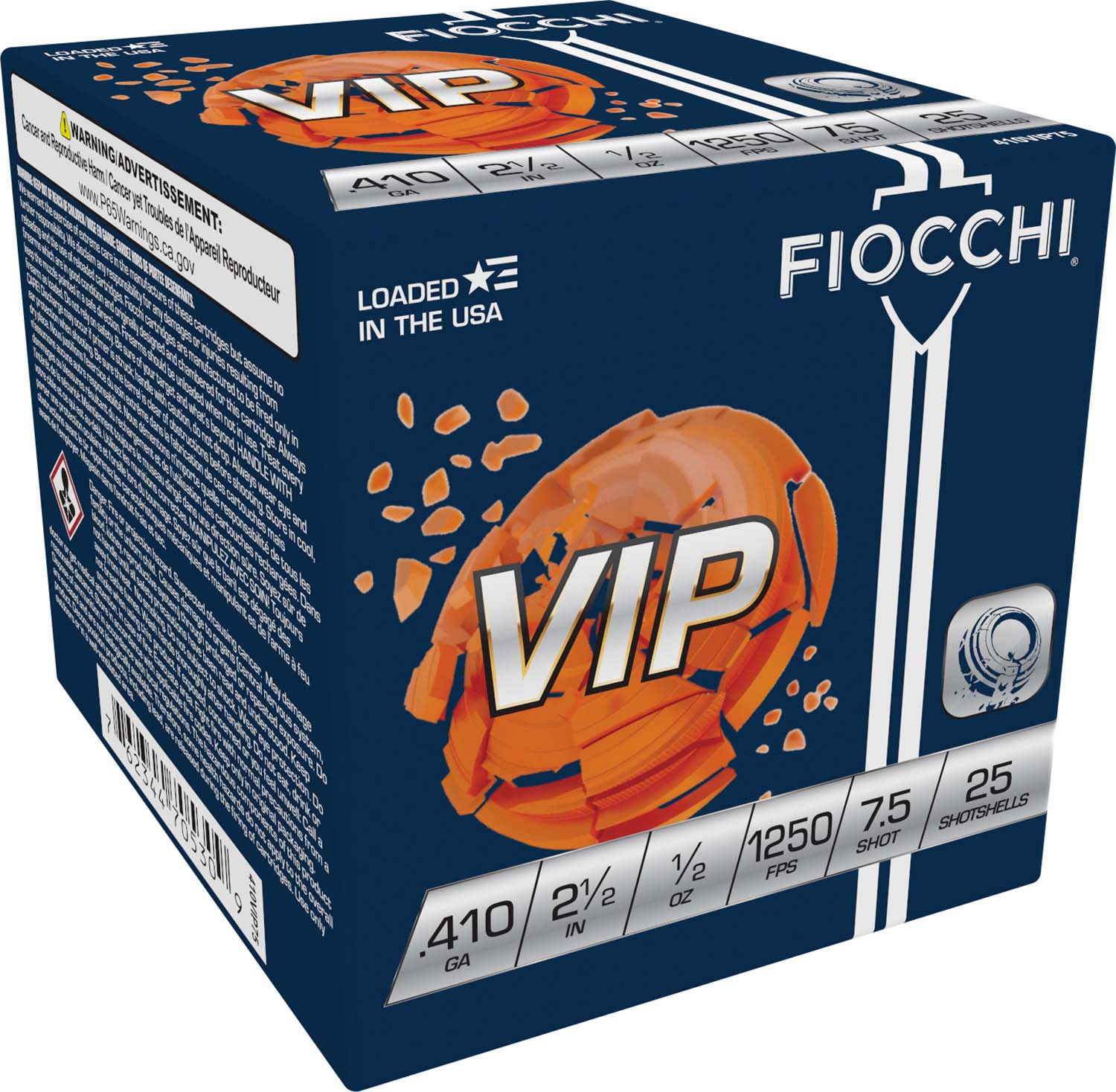 Fiocchi VIP 410 Gauge 1/2oz 2.5in 7 1/2 Shot Shotgun Ammunition