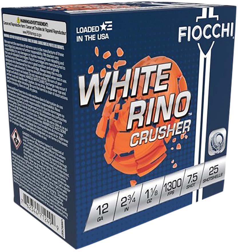 Fiocchi White Rino Crusher 12 Gauge 1 1/8oz 2.75in 7 1/2 Shot Shotgun Ammunition