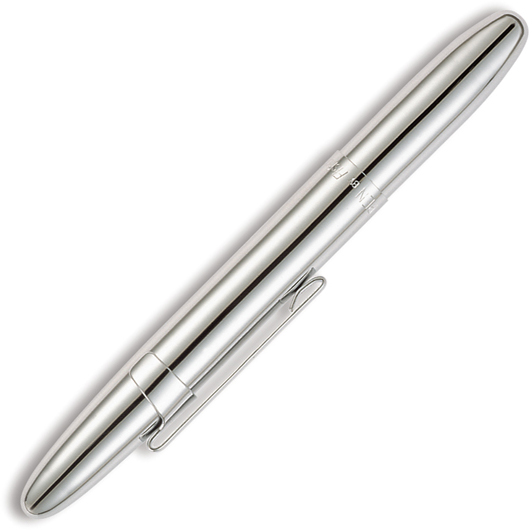 Chrome bullet Fisher Space Pen with shuttle