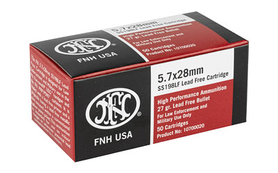 FN America FN SS198LF 5.7X28 27 Grain LF JHP Pistol Ammunition