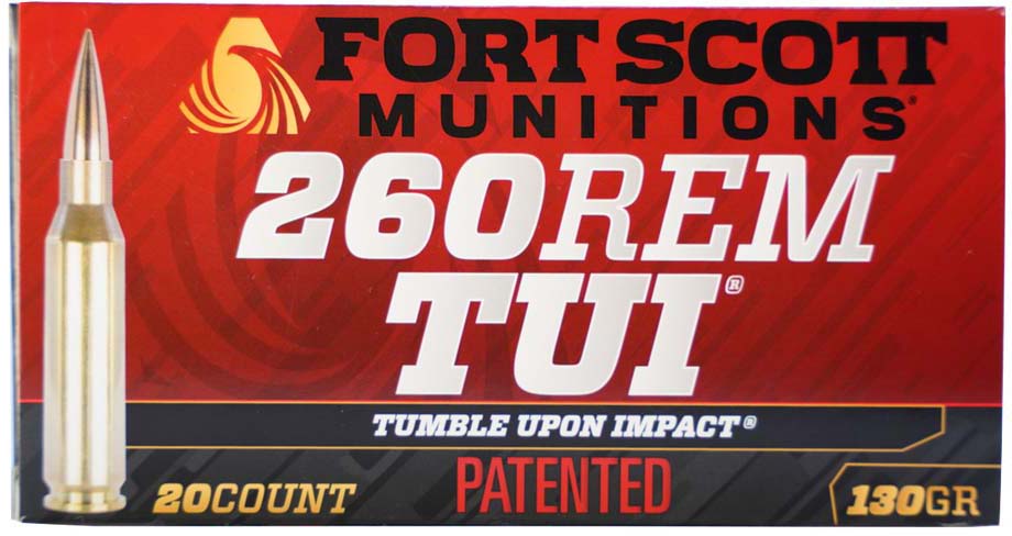 Fort Scott Munitions .260 Rem 130 Grain CNC Machined Copper Brass Rifle Ammunition