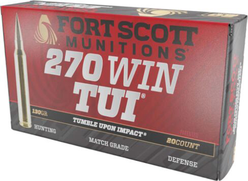 Fort Scott Munitions .270 Winchester 130 grain Solid Copper Brass Cased Rifle Ammunition