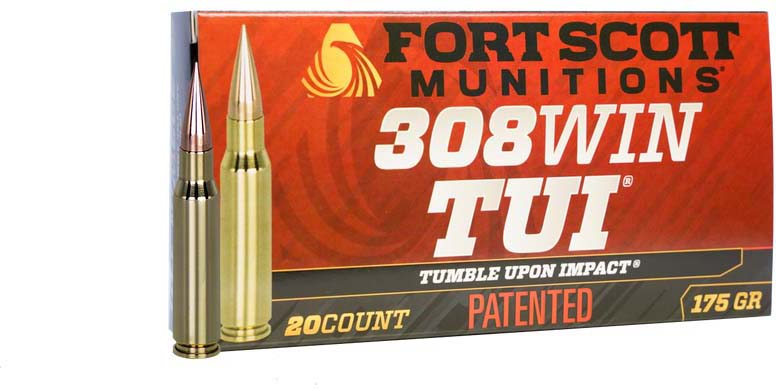 Fort Scott Munitions .308 SCSR 175 Grain CNC Machined Copper Brass Rifle Ammunition