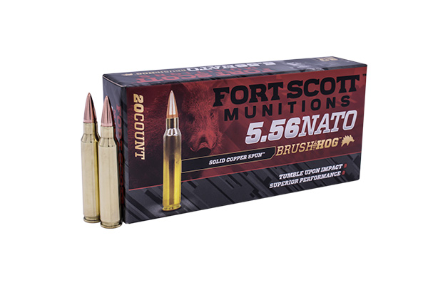 Fort Scott Munitions 5.56x45mm NATO 55 grain Copper Solid Brass Centerfire Rifle Ammunition