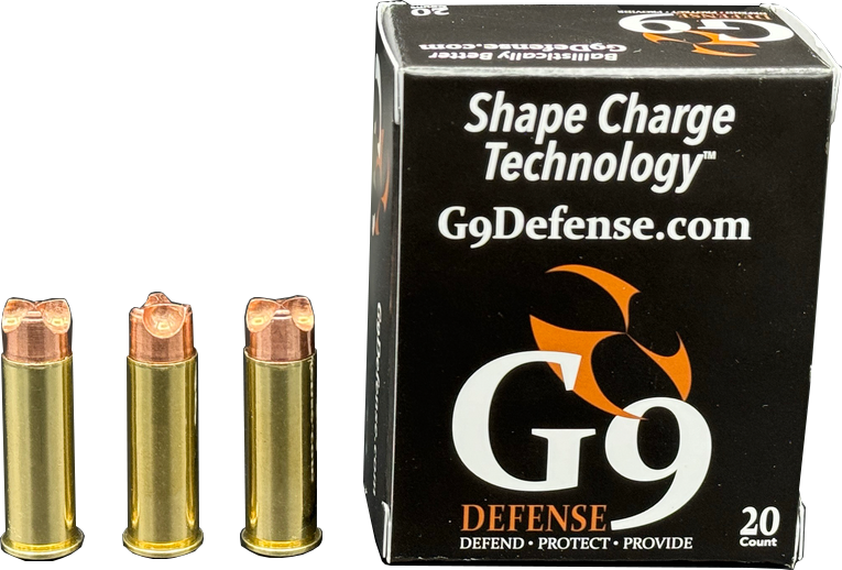 G9 Defense 44 Magnum 190 Grain External Hollow Point Brass Cased Pistol Ammunition