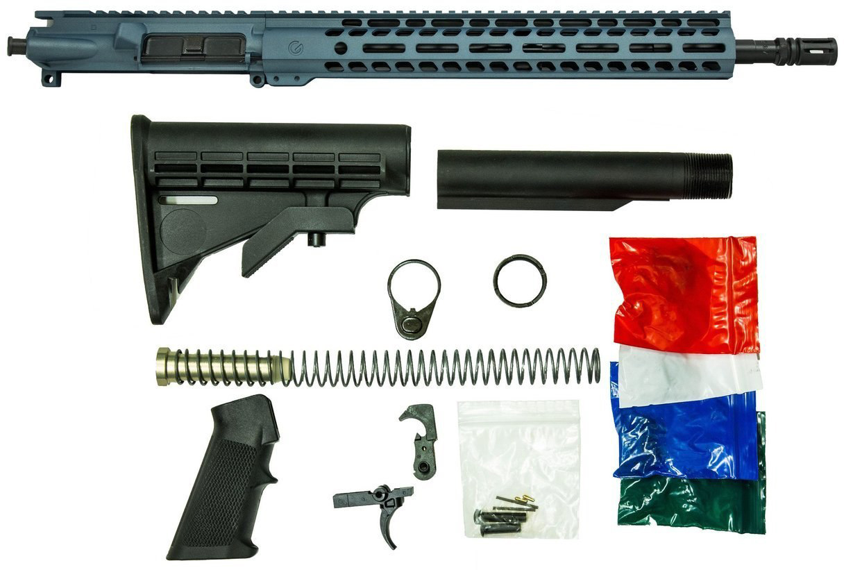 Ghost Firearms Upper Receiver, Rifle Lower Parts Kit, .300 Blackout, 16in, Pistol , Moly Barrel, 1-8 Twist, 14in M-LOK Free Float Hand Guard, A2...