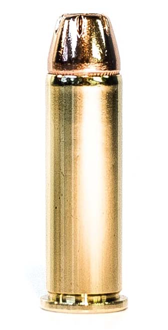 44 Caliber Pistol Cartridge with Bullet Stock Image - Image of