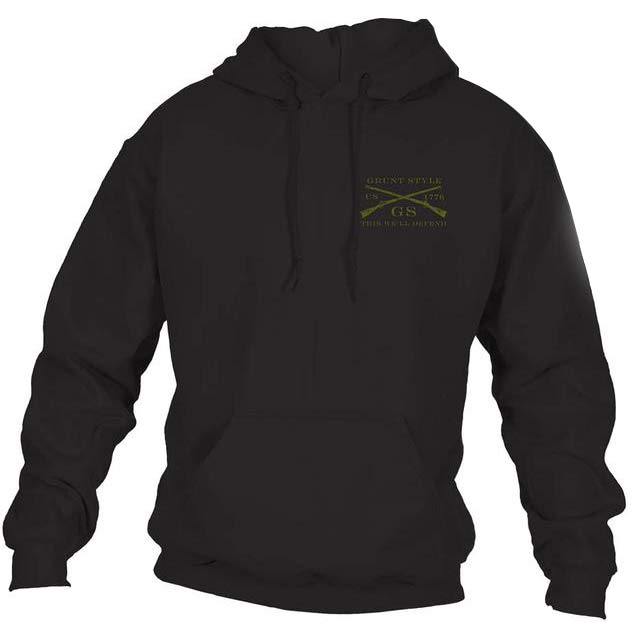 woodland camo flag hoodie