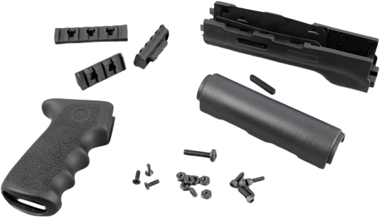 opplanet hogue ak 47 ak 74 longer yugo version kit overmolded grip and forend 74018 m