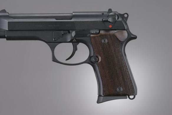 Hogue Beretta 92 Handgun Grip Compact Rosewood Checkered 93911