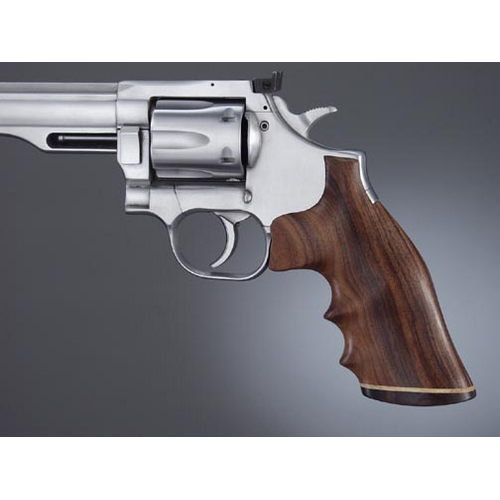 Hogue Dan Wesson Handgun Grip Sm. Frame Pau Ferro No Finger Groove, Big Butt, Checkered 57335