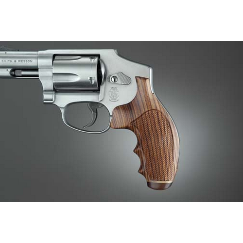 Hogue S&W J Frame Round Butt Handgun Grip, Kingwood Stripe/Cap, Checkered 60621