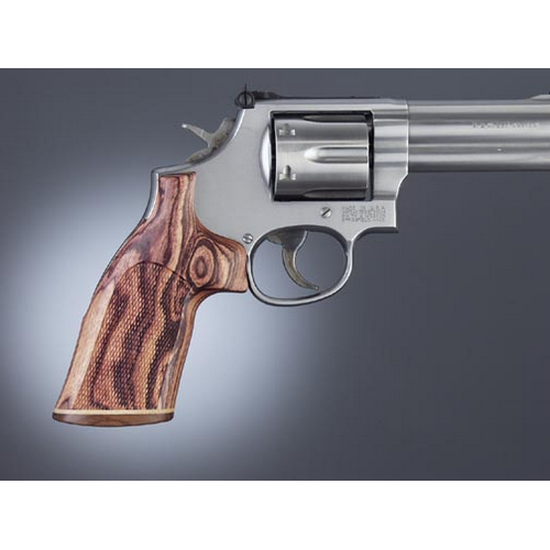 Hogue King Cobra/Anaconda Handgun Grip Kingwood No Finger Groove, Stripe/Cap, Checkered 47631