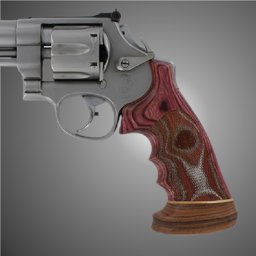 Hogue N Sq. Butt Handgun Grip Rose Laminate Big Butt Checkered 29525