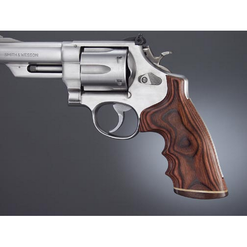 Hogue N Sq. Butt Handgun Grip Rose Laminate Stripe Cap Checkered 29521
