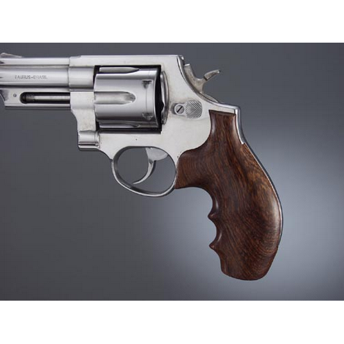 Hogue Taurus Med. & Lg. Rd. Butt Handgun Grip Rosewood Top Finger Groove, Stripe/Cap 65940