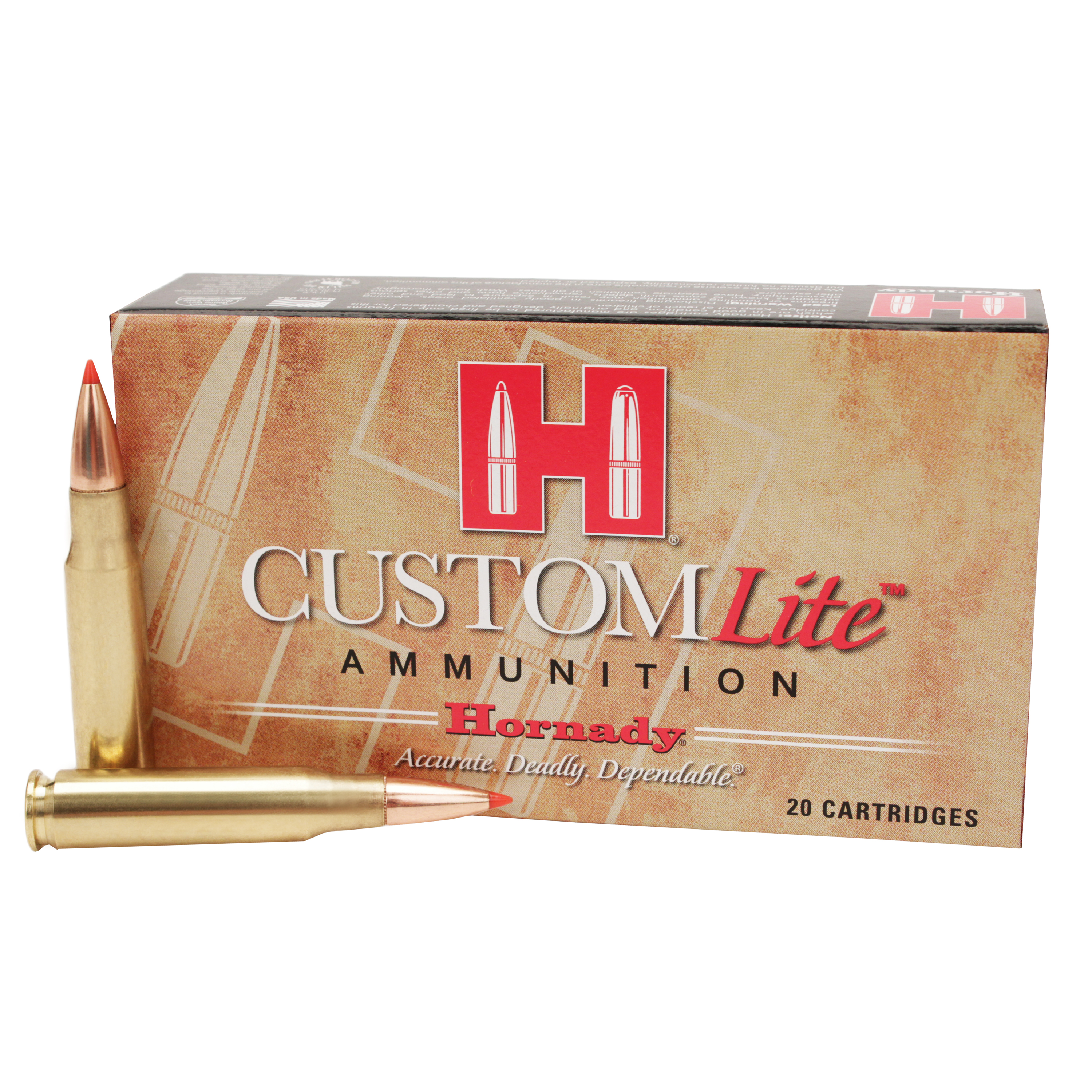 Hornady Custom .308 Winchester 125 Grain Super Shock Tip Centerfire Rifle Ammunition